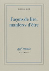 FACONS DE LIRE, MANIERES D'ETRE