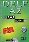 NOUVEAU DELF A2 200 ACTIVITES LIVRE + CD AUDIO + LIVRET CORRIGES
