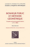 BONHEUR PUBLIC ET METHODE GEOMETRIQUE